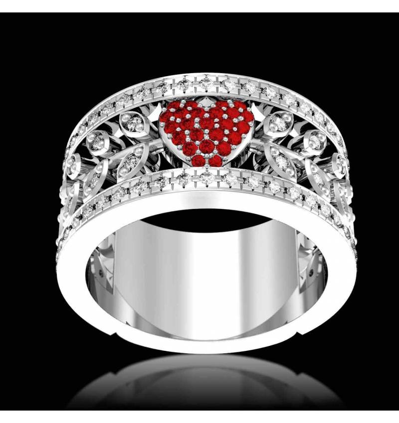 花爱 红宝石 订婚戒指