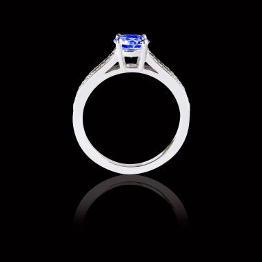 玛丽 蓝宝石订婚戒指