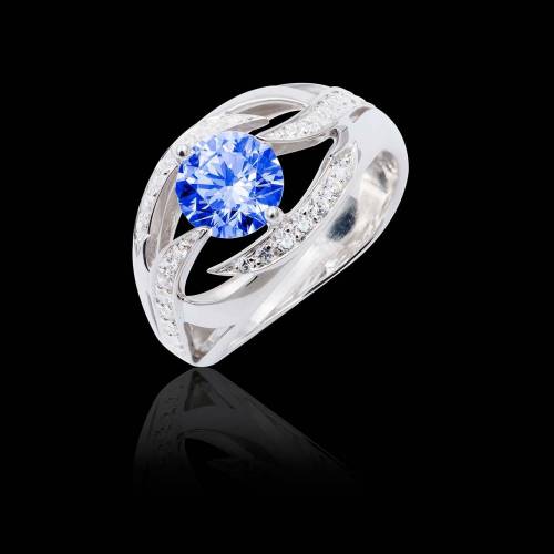 Bague saphir bleu Ophélie